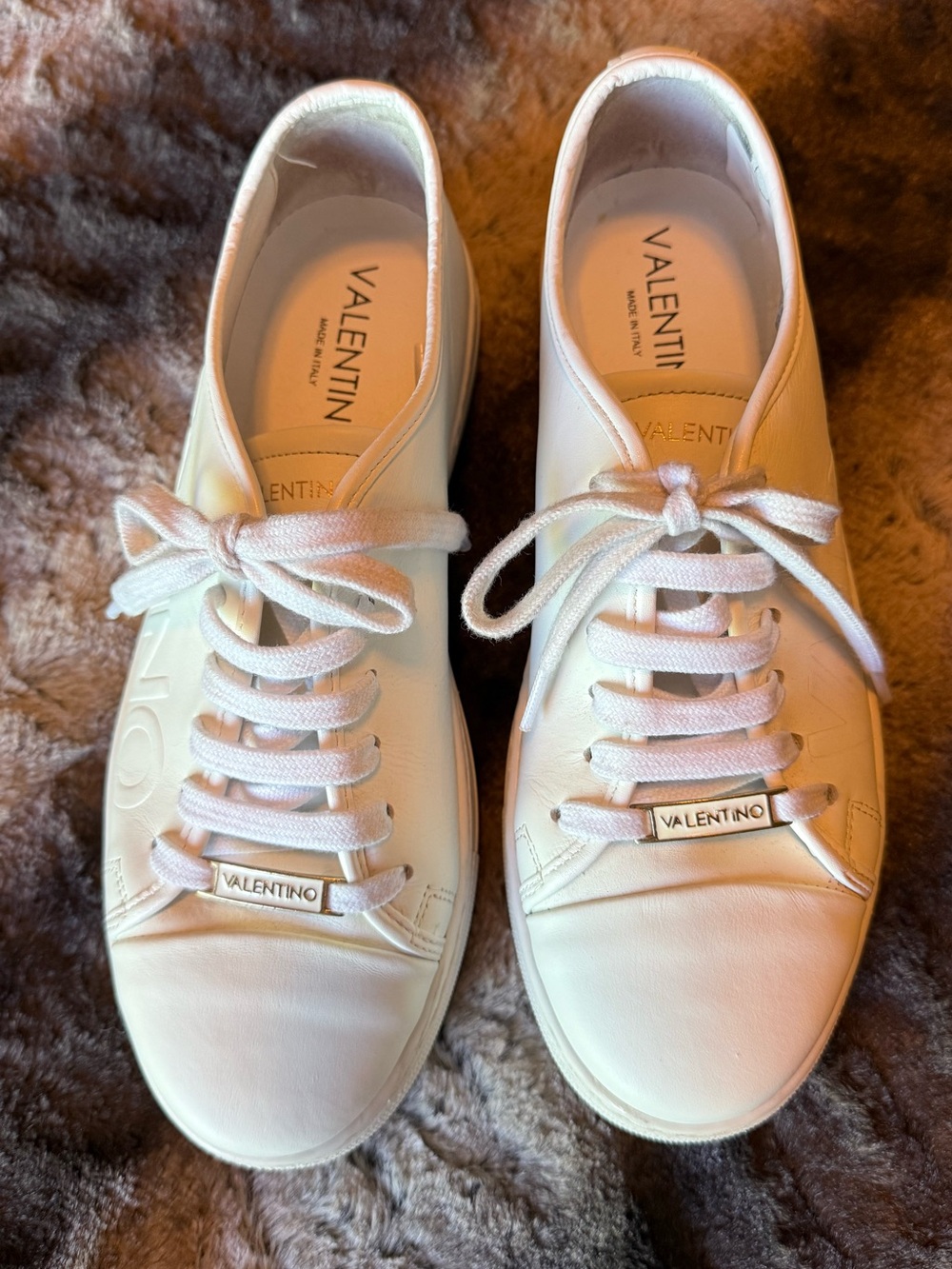 Valentino leather tennis shoes